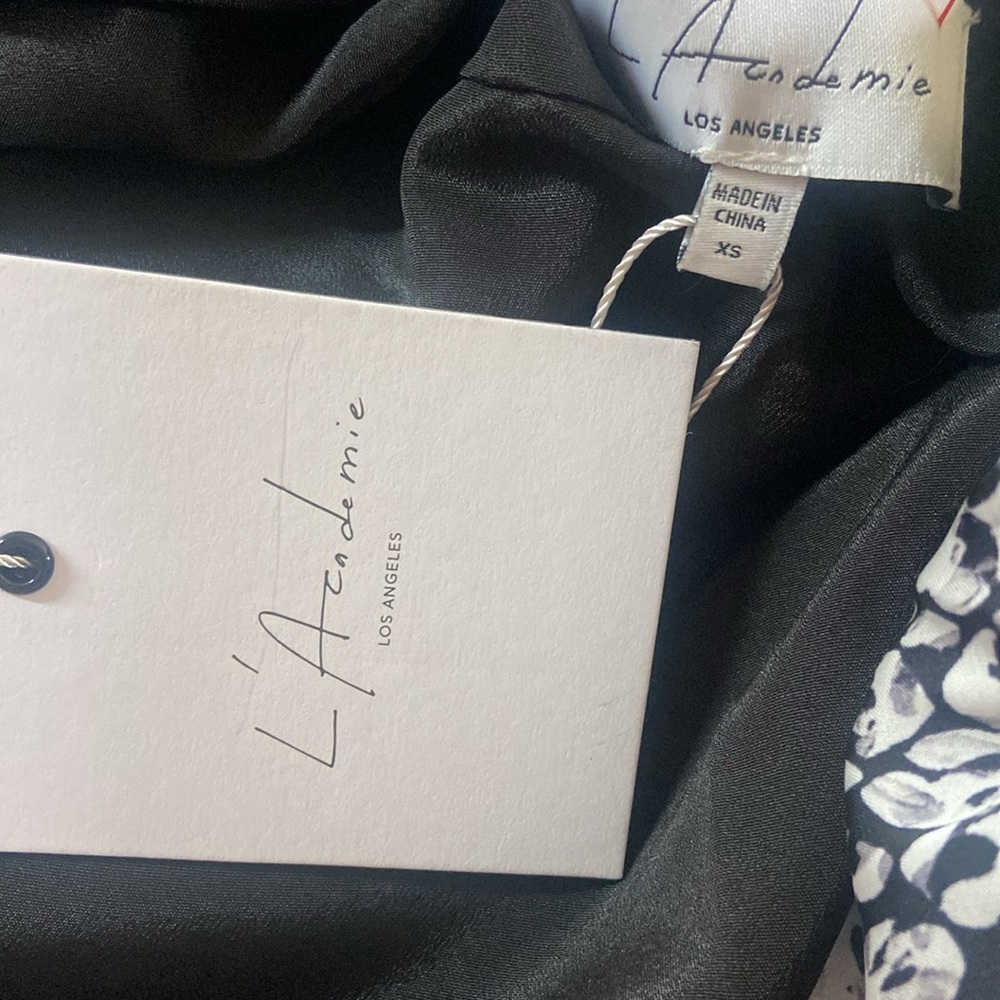 L'Academie The Joyce Mini Dress Abstract Cheetah Sz XS NEW - Picture 3 of 3